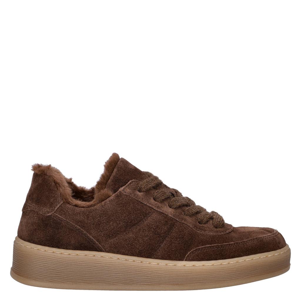 Bruine dames Gabor suède sneakers - met veters
