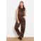LOLALIZA top met dierenprint - bruin