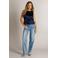 Ivy Beau top met ceintuur - donkerblauw