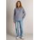 Ivy Beau gestreepte blouse - donkerblauw