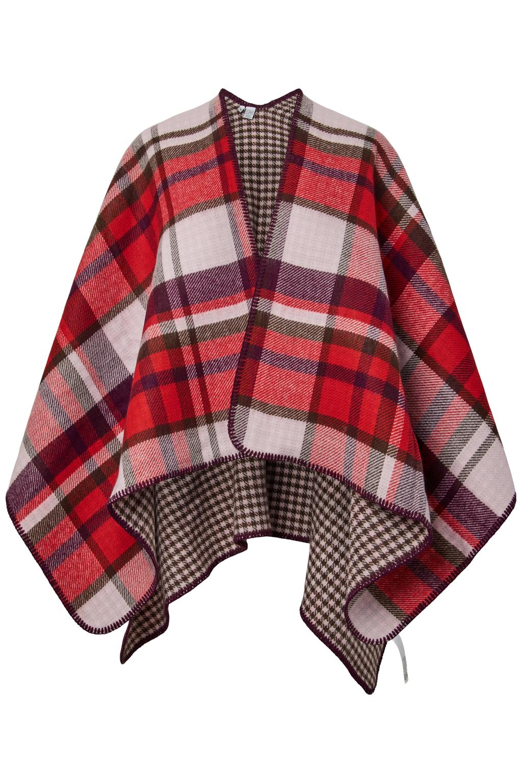 PIECES poncho PCJALINA rood