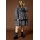 Anyday gestreepte korte jurk Plus Size - zwart