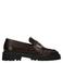 Manfield leren loafers met profielzool - bordeaux