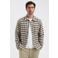 Dstrezzed regular fit geruit overshirt - donkerbruin
