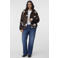 VERO MODA CURVE Plus Size faux fur jas met koeienprint - bruin