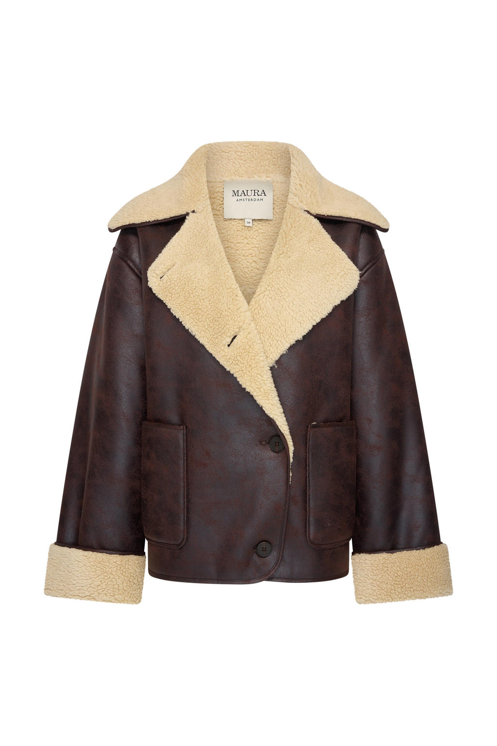 Maura by Claudia Strater imitatieleren teddyjas - bruin