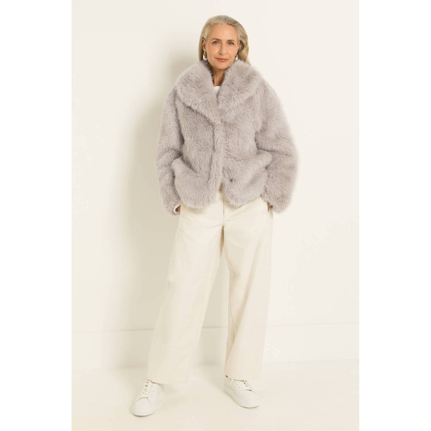 Claudia Sträter Maura by Claudia Strater winter faux fur jas taupe