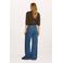 Beaumont wide leg broek - medium blue denim