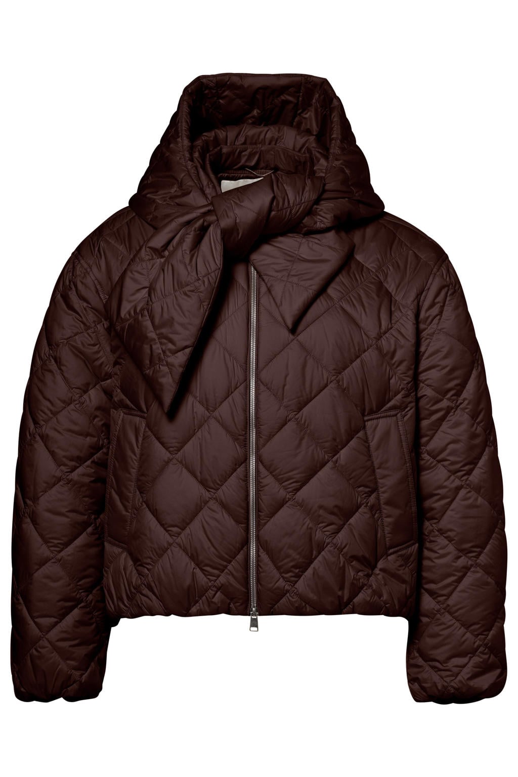 Donkerblauwe dames Beaumont winterjas van polyester met effen, lange mouwen, reverskraag en knoopsluiting
