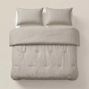 Lazy 3D embossed synthetisch enkel dekbed - taupe