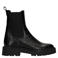 No Stress leren chelsea boots met profielzool en dierenprint - zwart