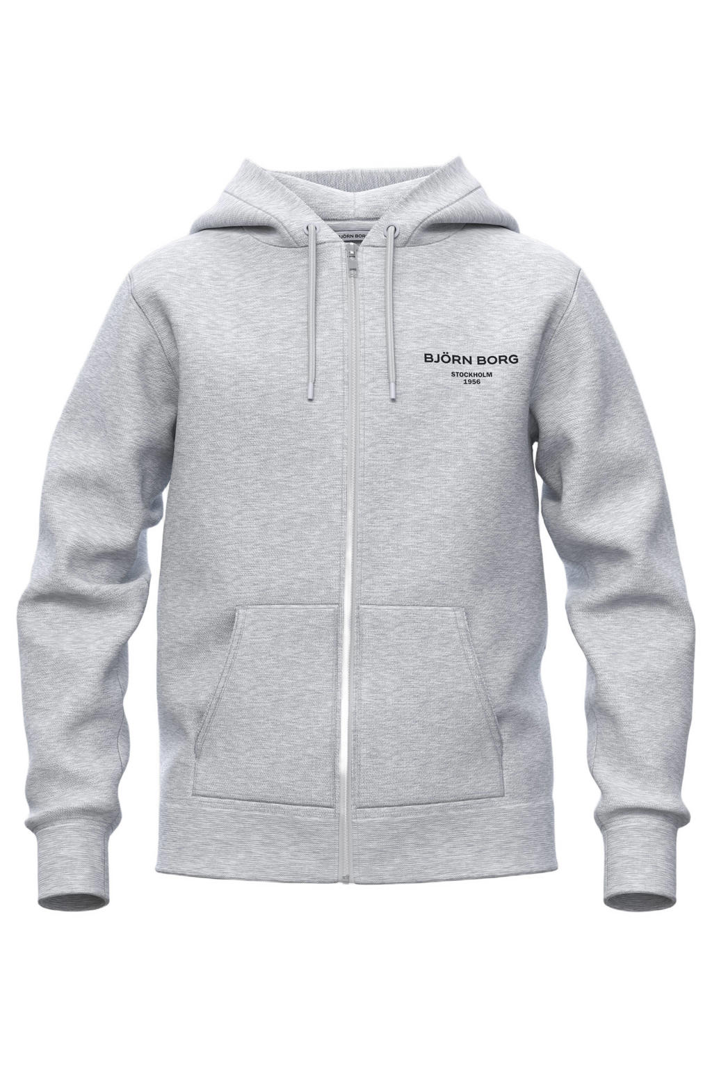 Björn Borg sweatvest met logo - grijs