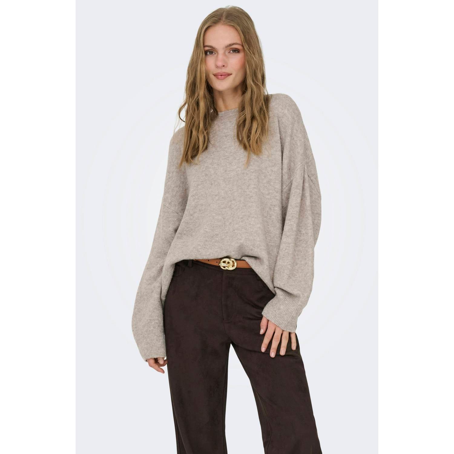 JDY gebreide trui beige