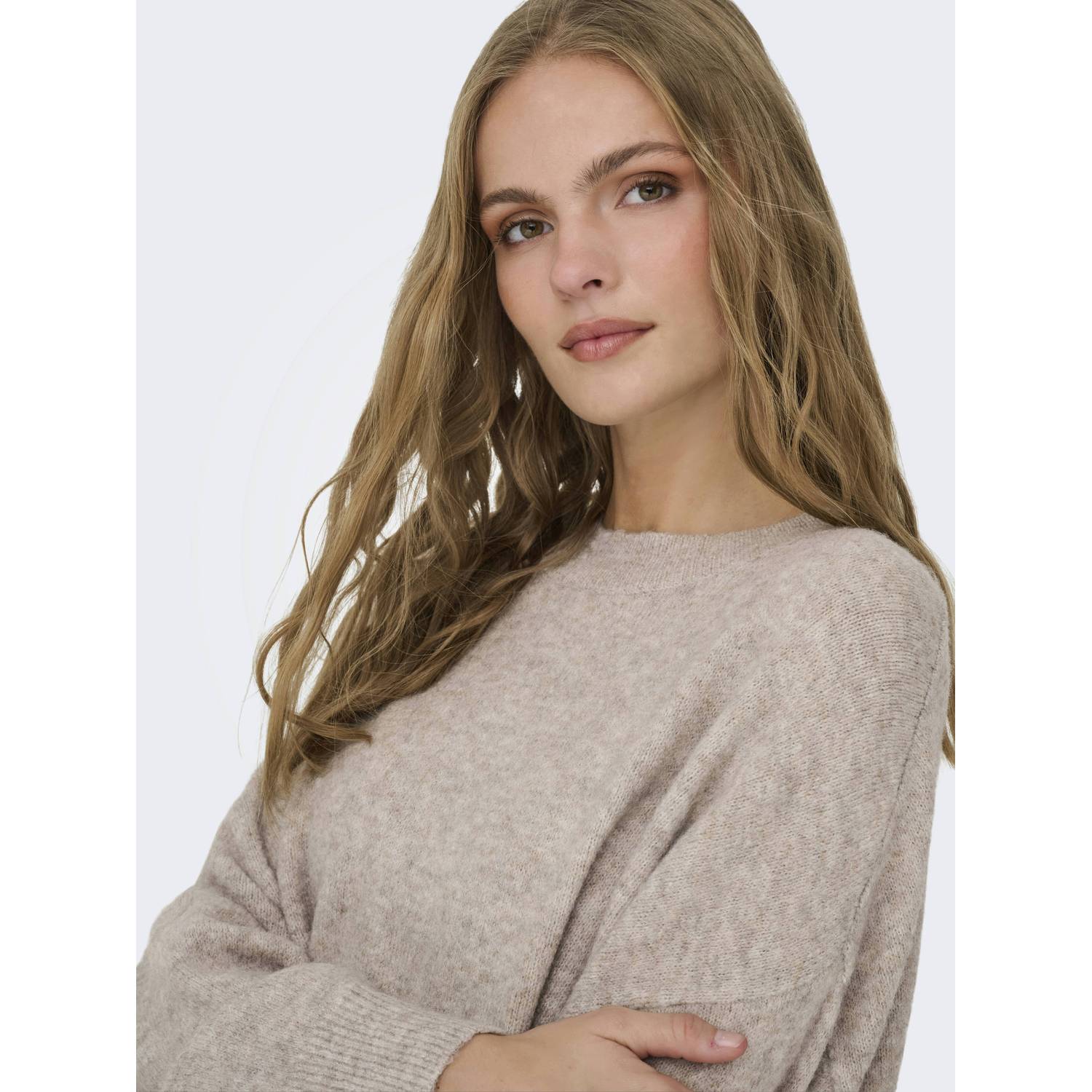 JDY gebreide trui beige