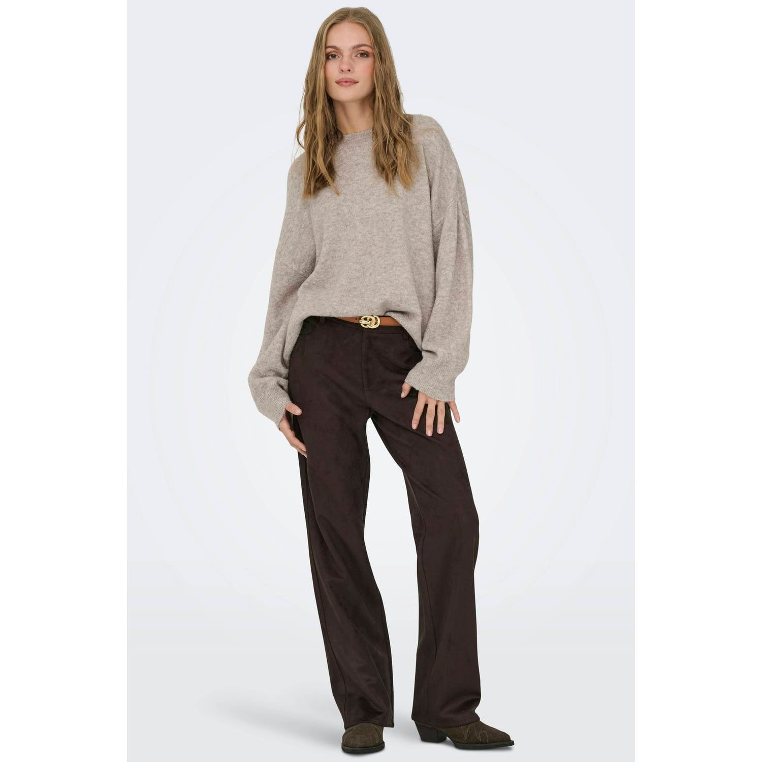 JDY gebreide trui beige