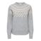 JDY jacquard gebreide trui met print - grijs