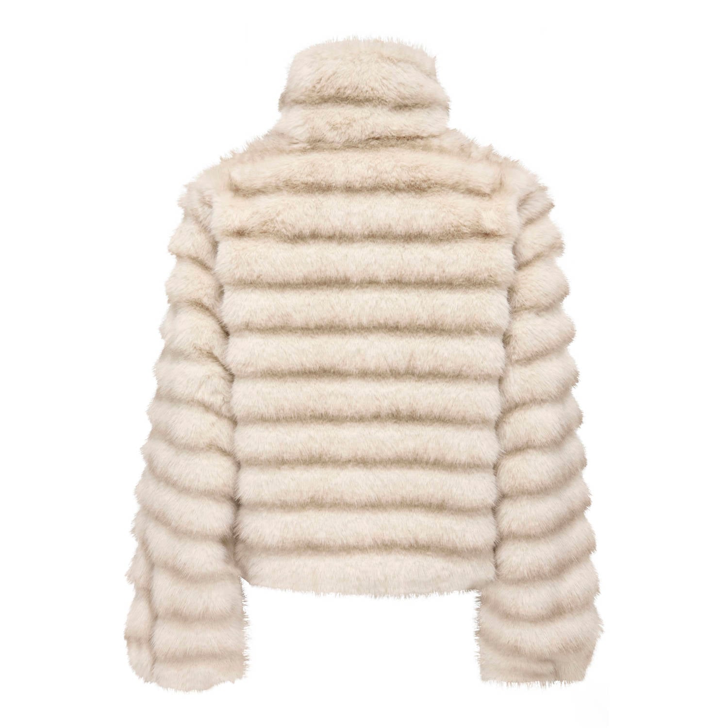 JDY faux fur winterjas beige