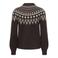 JDY gebreide jacquard trui met print - bruin