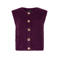 Ydence gebreid vest - aubergine