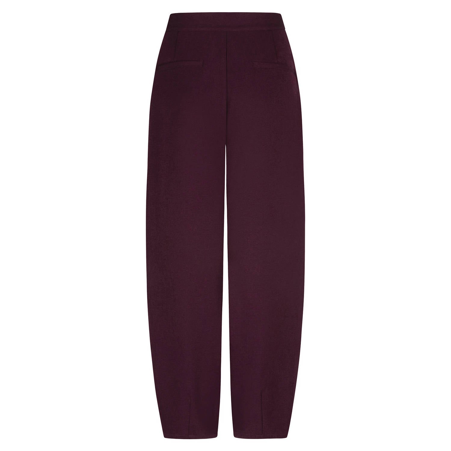Ydence barrel broek met plooien aubergine