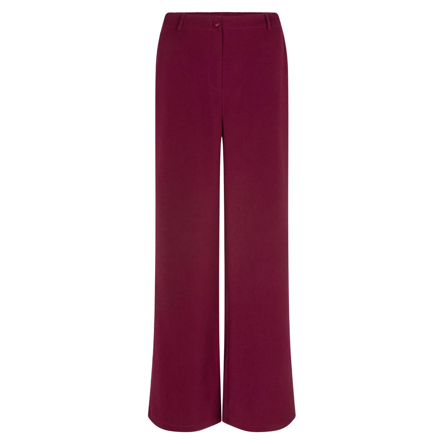 Ydence wide leg broek donkerrood