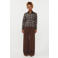 Ydence getailleerde geruite blouse - bruin
