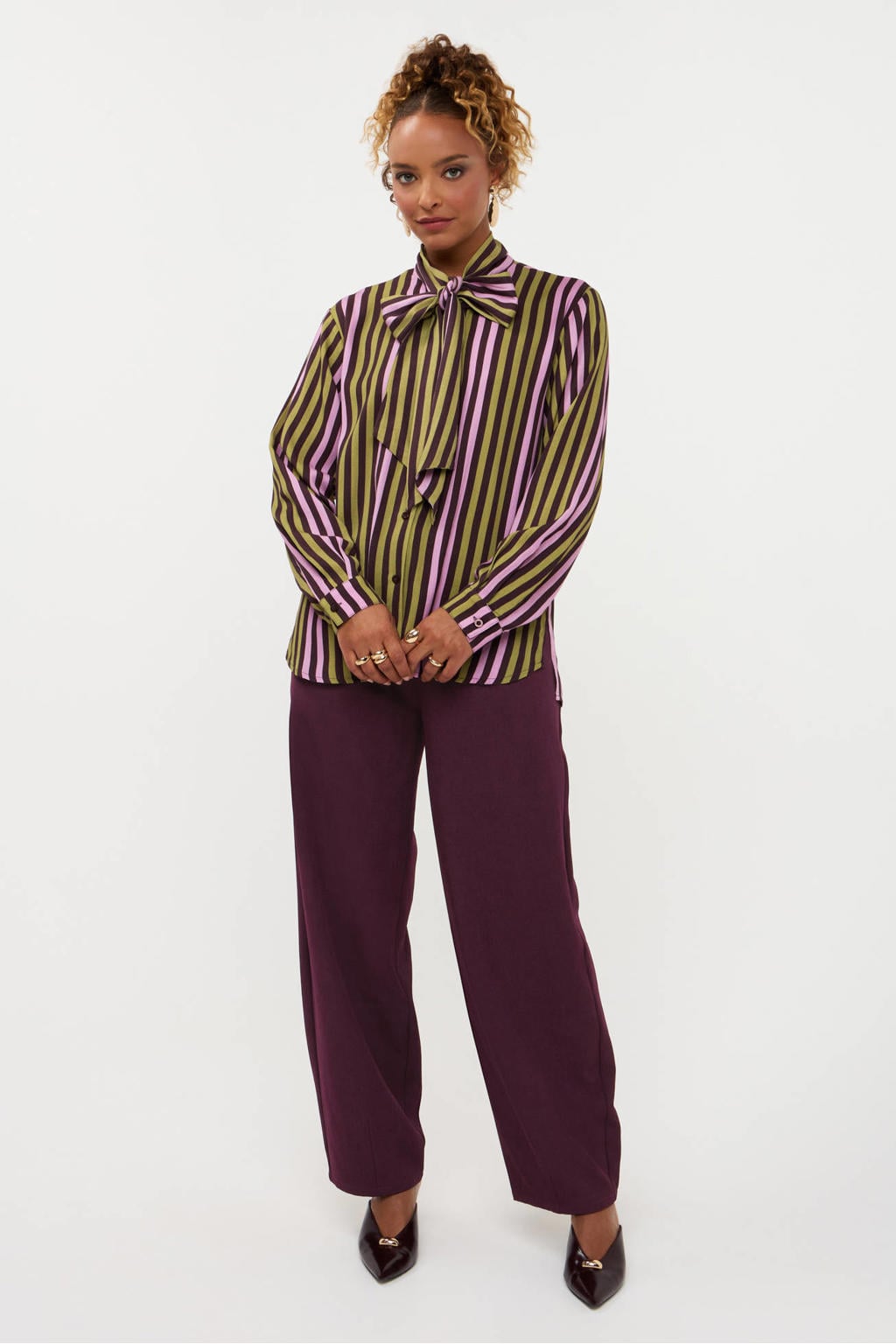 Ydence gestreepte blouse - meerkleurig