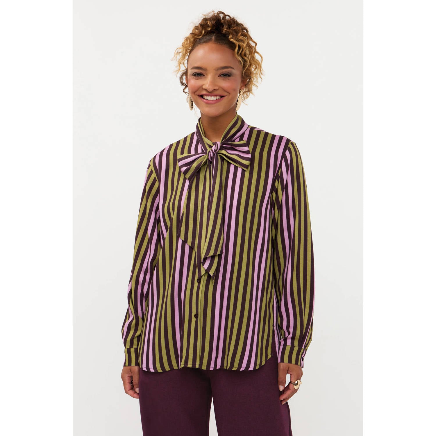 Ydence gestreepte blouse meerkleurig