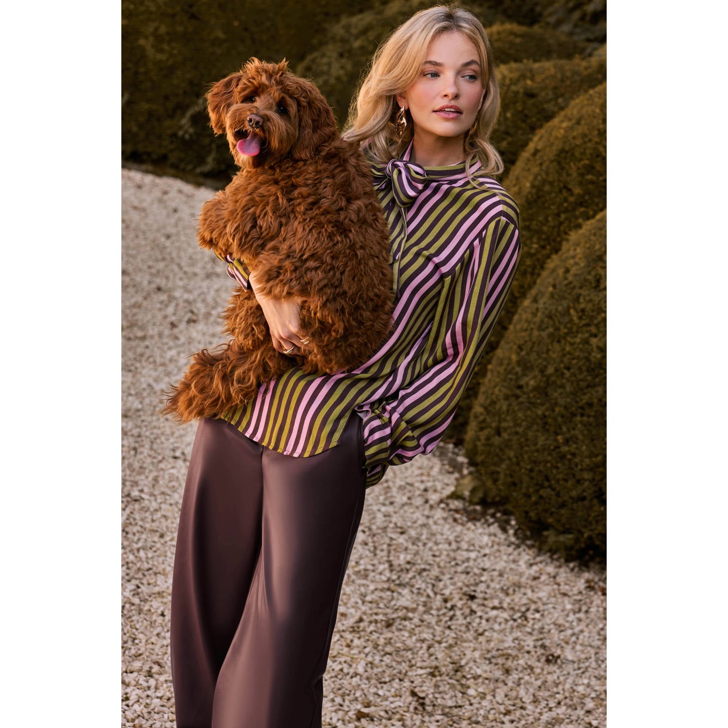 Ydence gestreepte blouse meerkleurig