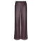 Ydence imitatieleren wide leg broek - aubergine