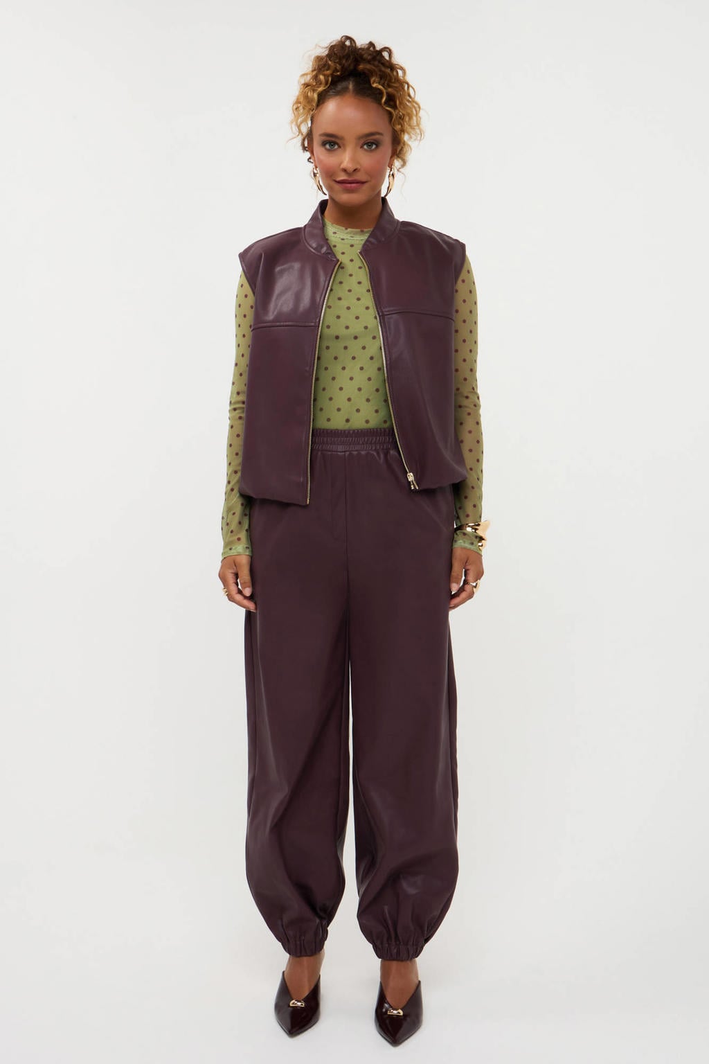 Ydence gilet - aubergine