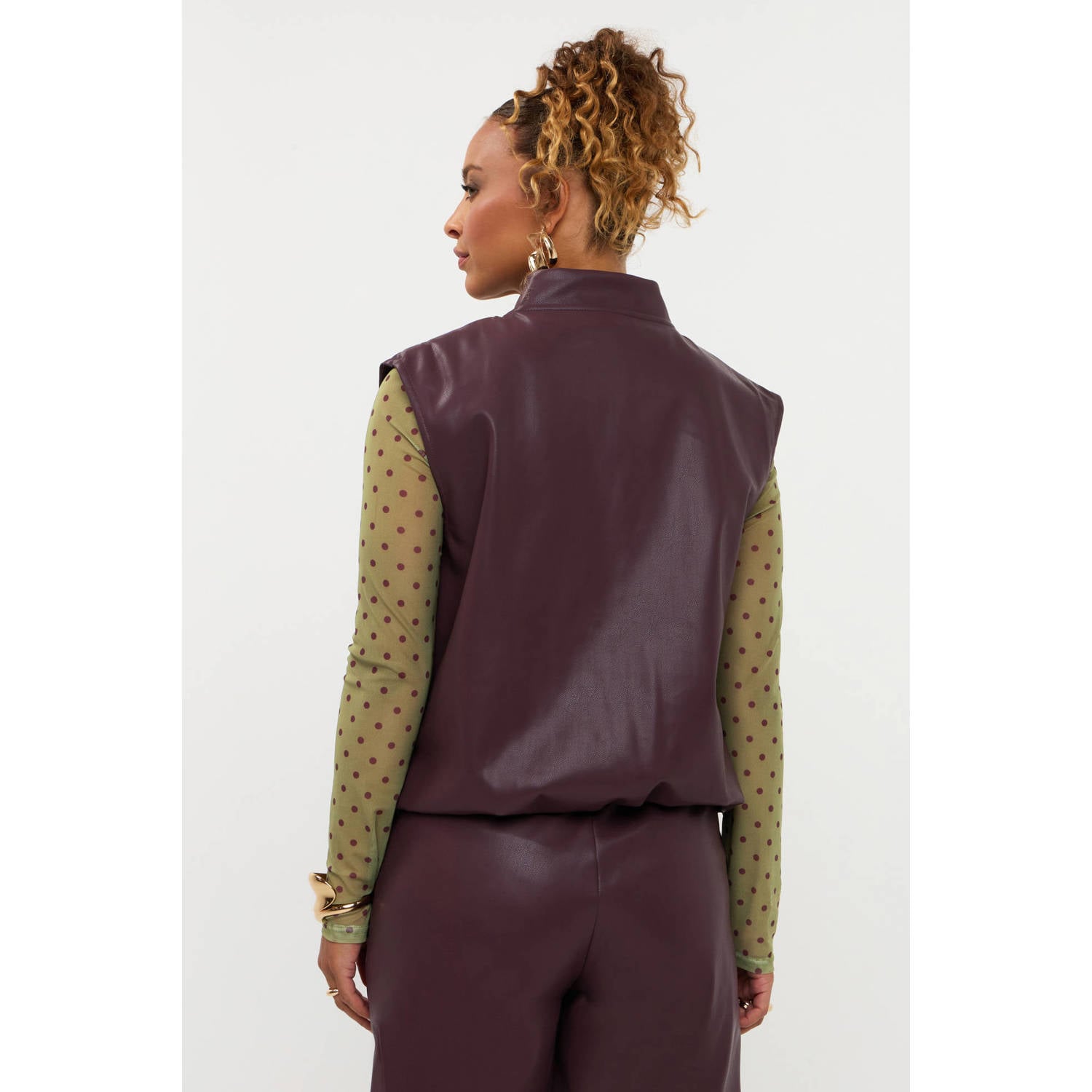Ydence gilet aubergine