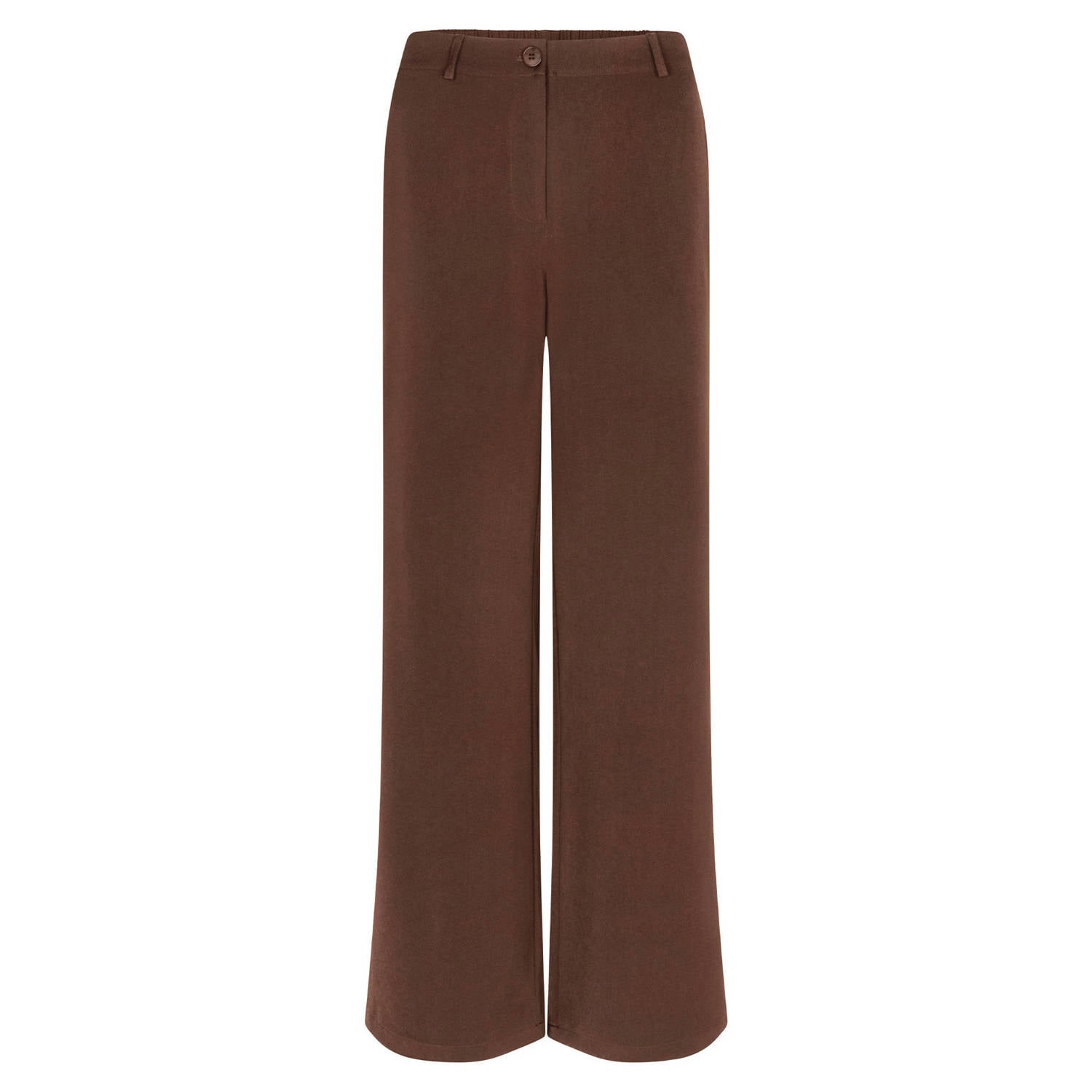 Ydence wide leg broek bruin