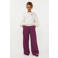 Ydence wide leg broek met krijtstreep - roze