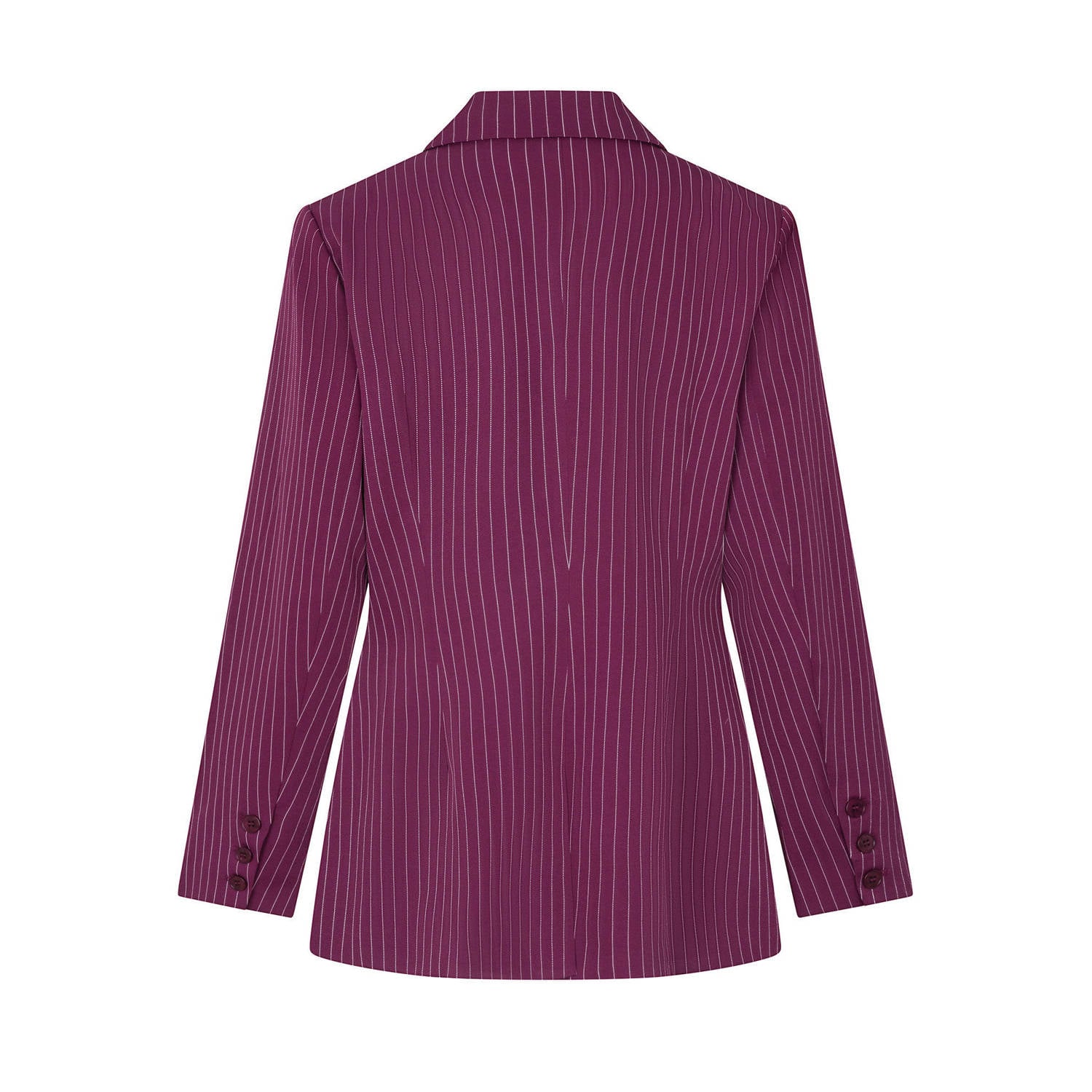 Ydence getailleerde blazer met krijtstreep roze