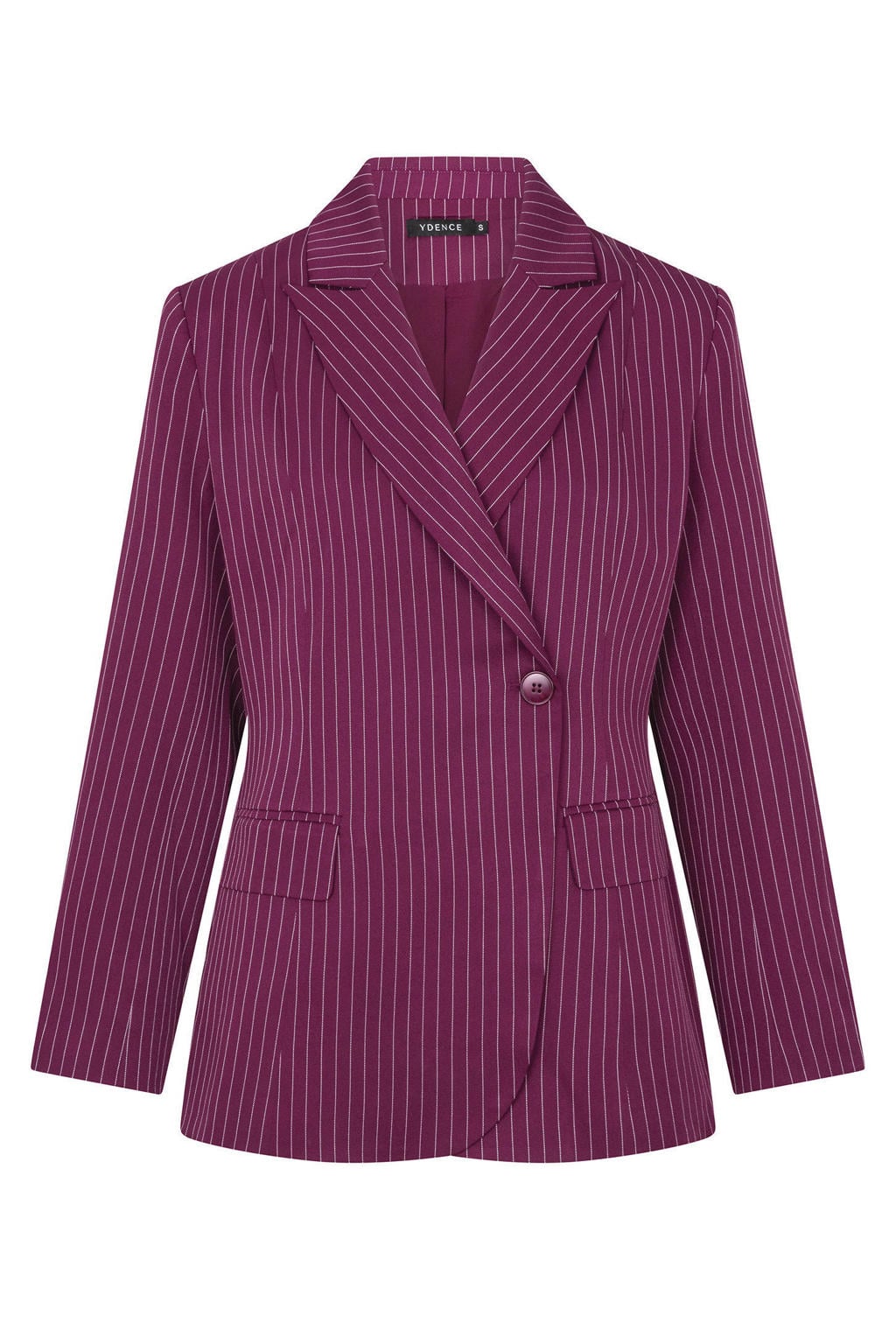 Ydence getailleerde blazer met krijtstreep - roze