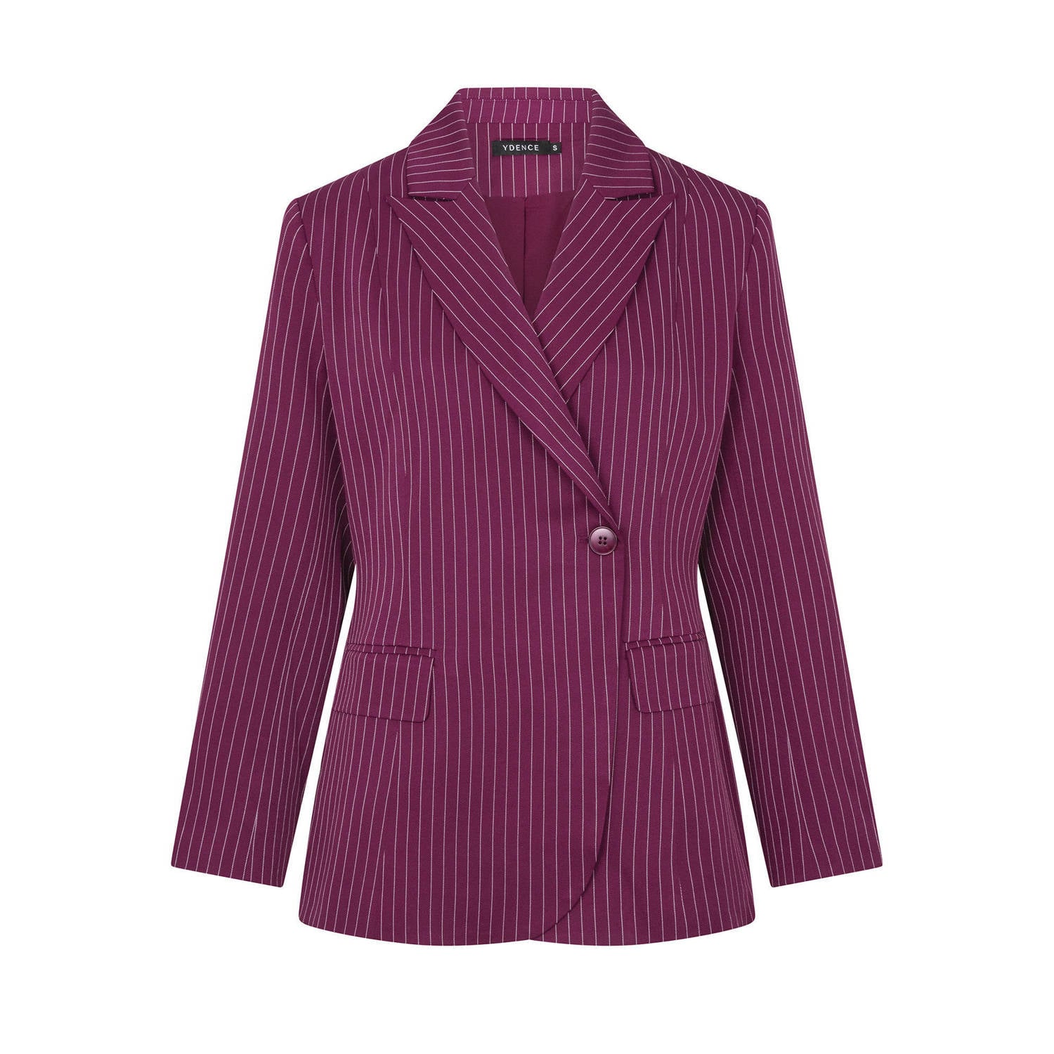 Ydence getailleerde blazer met krijtstreep roze
