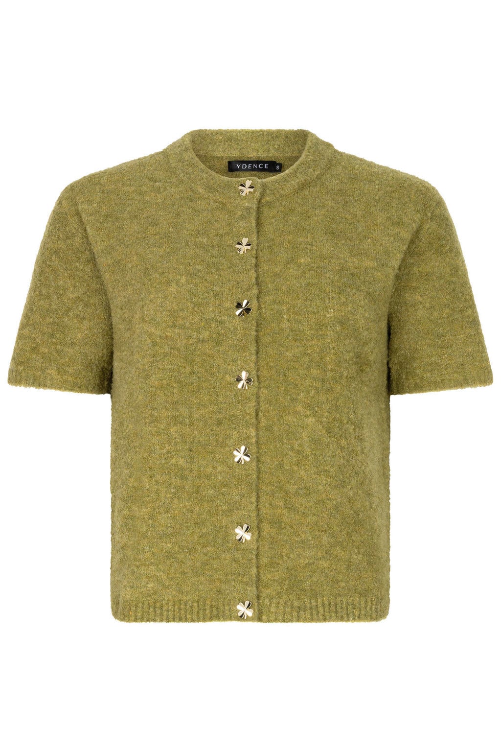 Ydence gebreid vest met wol - groen