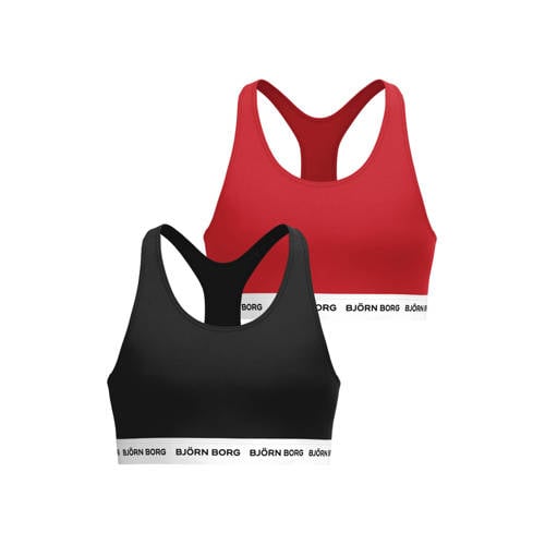 Björn Borg halter bh’s rood/zwart (set van 2)