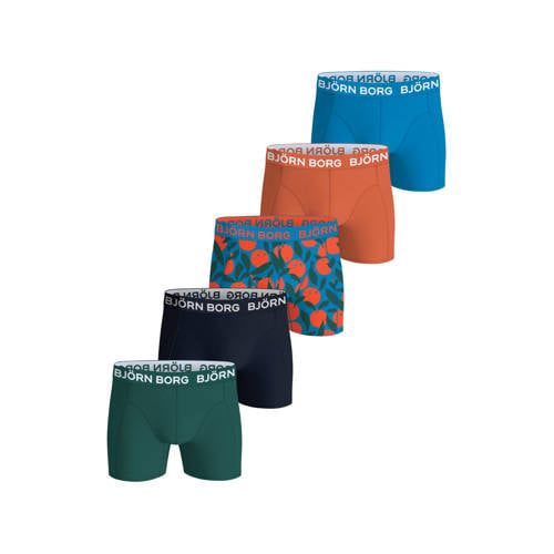 Björn Borg boxershorts (set van 5) – Blauw/oranje/groen