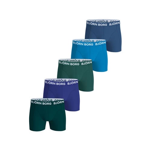 Björn Borg boxershorts blauw/groen (set van 5)