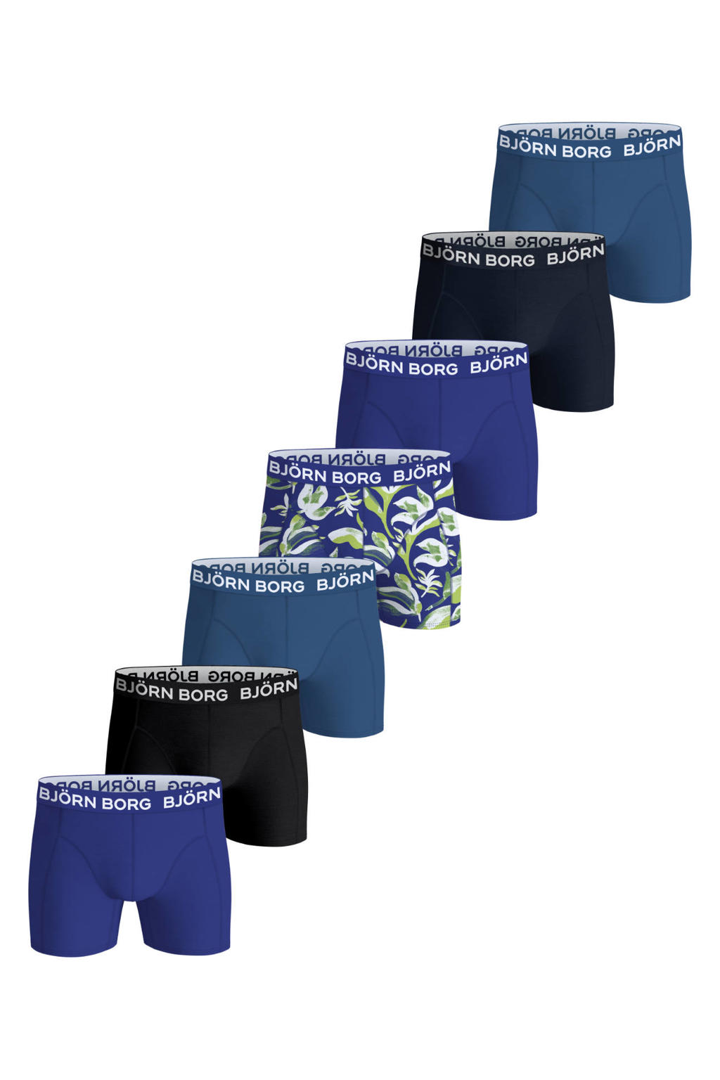 Björn Borg boxershorts - blauw/donkerblauw (set van 7)