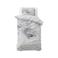 Sleeptime 1-persoons dekbedovertrek 140x220 cm met print - wit