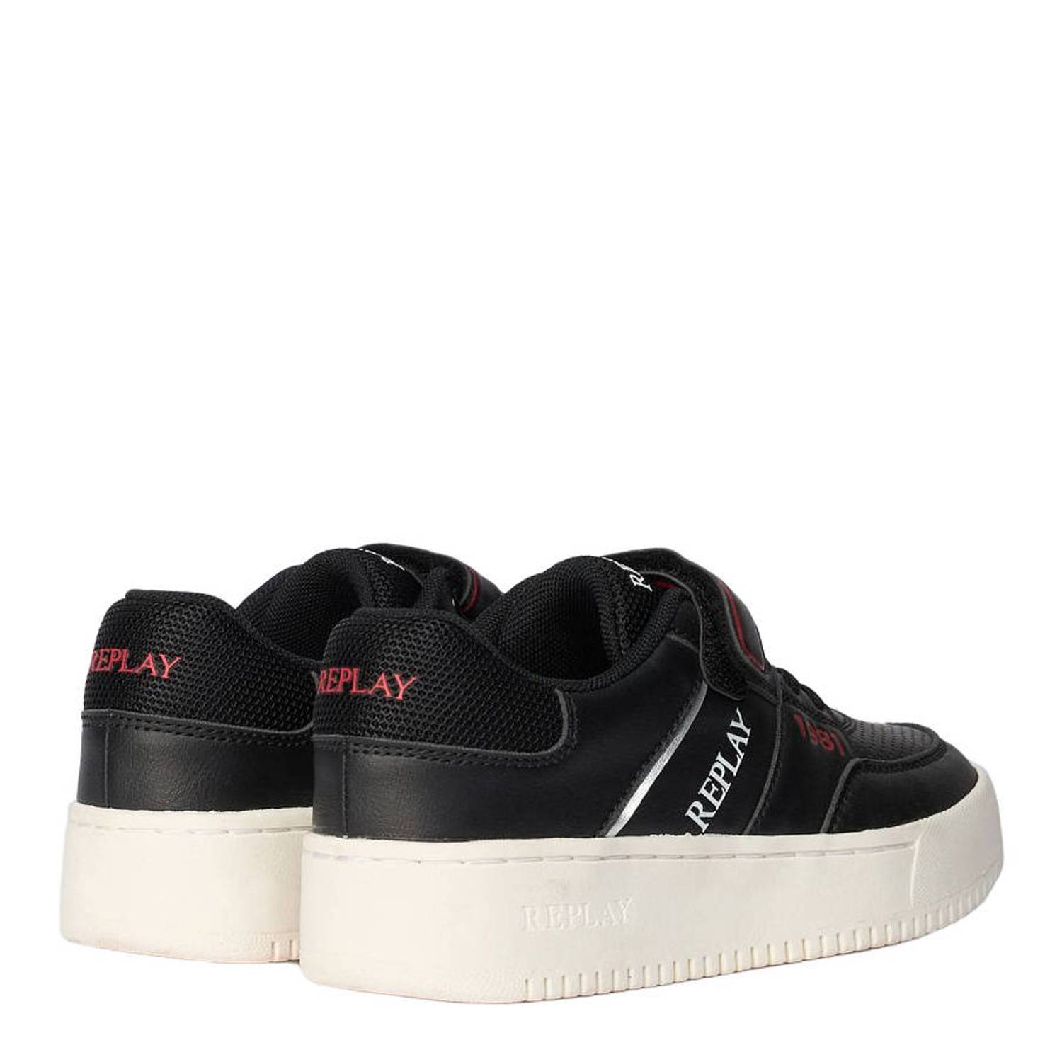 REPLAY Epic JR high 18 sneakers met logo zwart