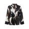 VERO MODA CURVE Plus Size blouse met ceintuur en print - donkerbruin/blauw