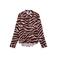 VERO MODA CURVE Plus Size top met zebraprint - donkerrood/beige
