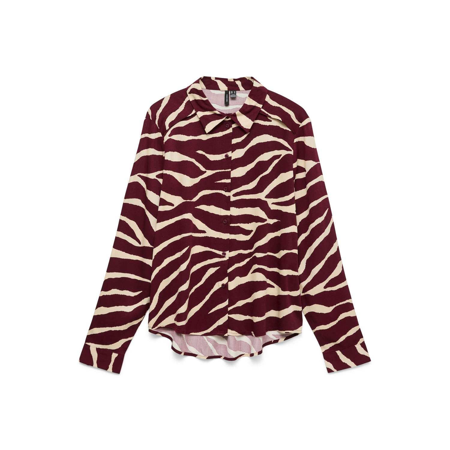VERO MODA CURVE Plus Size top met zebraprint donkerrood beige