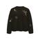 VERO MODA CURVE Plus Size gebreide trui met pailletten en wol - donkerbruin