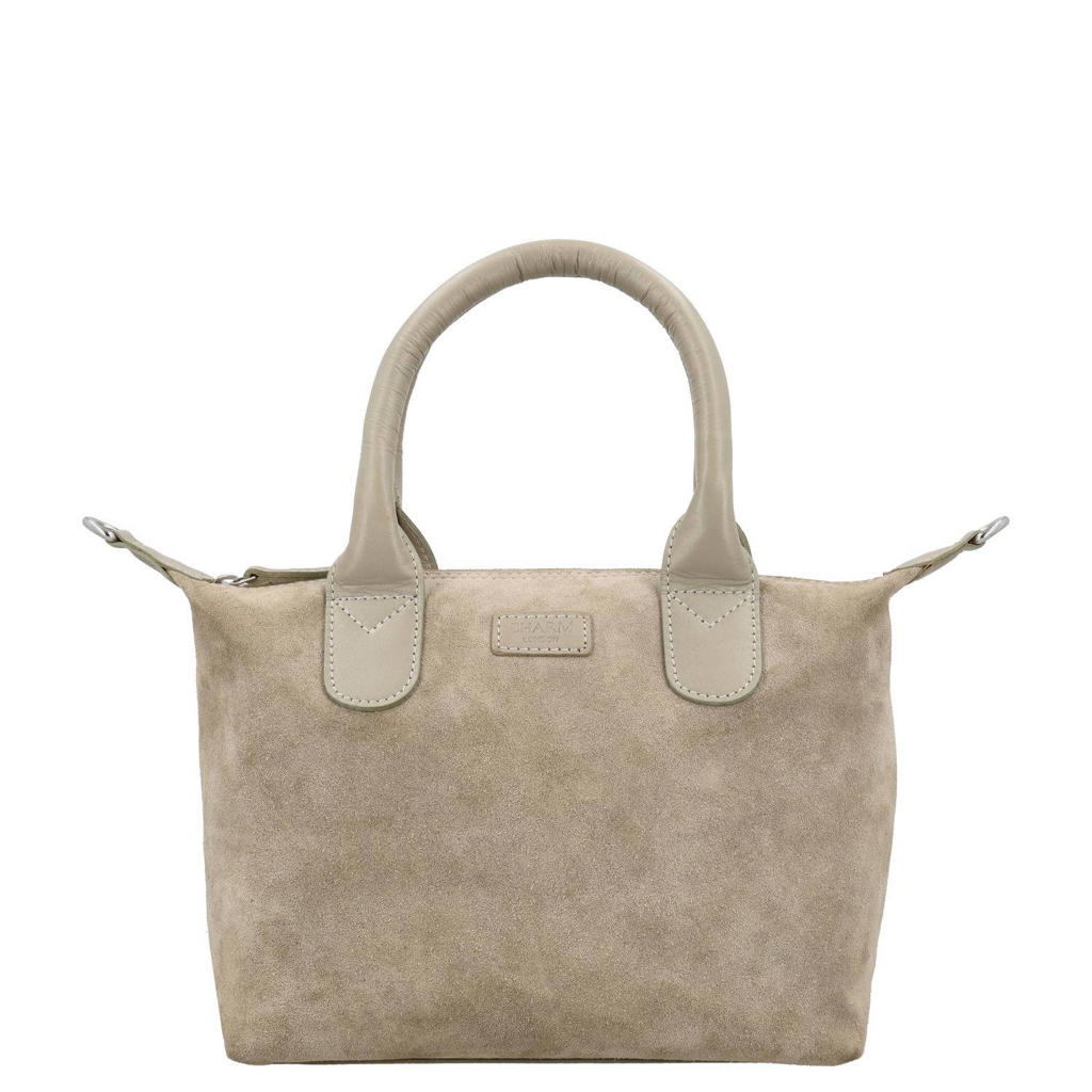 Charm London leren mini shopper Buckingham Royale zand