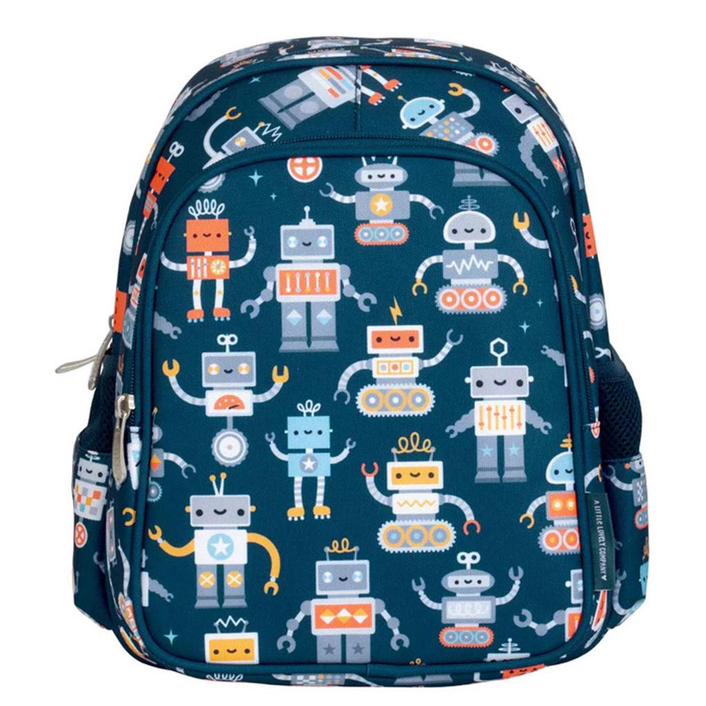 A Little Lovely Company rugzak Noa Robots donkerblauw